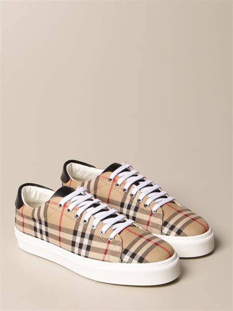 sneakers men's burberry|burberry checked canvas sneakers.